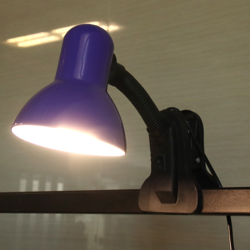 Светильник настольный на прищепке фиолетовый / 108BXIAO-6 / Ex27 /уп 70/