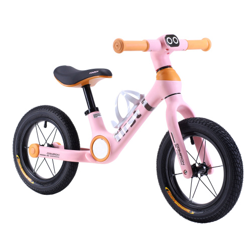 Беговел 12" COMIRON TN23B05P надувные покрышки, алюминиевые обода, пром. подшипники, цветная коробка АКЦИЯ/уп 6/ розовый