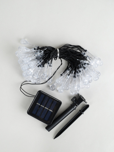 Гирлянда с питанием от солнечных элементов Капелька росы / FN-835 /уп 50/ 5 метров 50 ламп 6 режимов 690357
