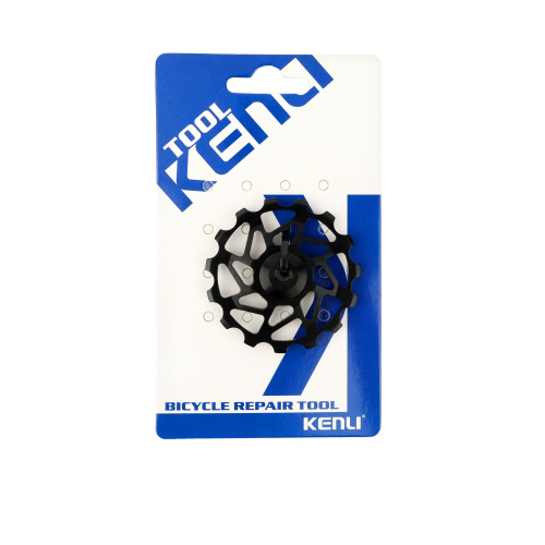 Ролик натяжителя заднего переключателя 15T . Алюминиевый. KENLI /KL-4011H/ черный/ уп100/