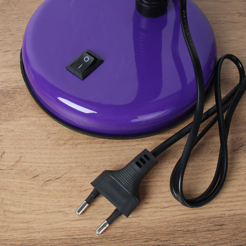 Светильник настольный 28 см фиолетовый / 203B-4 / Ex27 /уп 45/