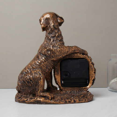 Часы статуэтка Собака 19 см / 2404 /уп 24/