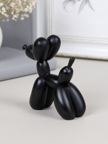 Статуэтка Собака 9х4х10 см шариковая / DG-002B /уп 18/черная