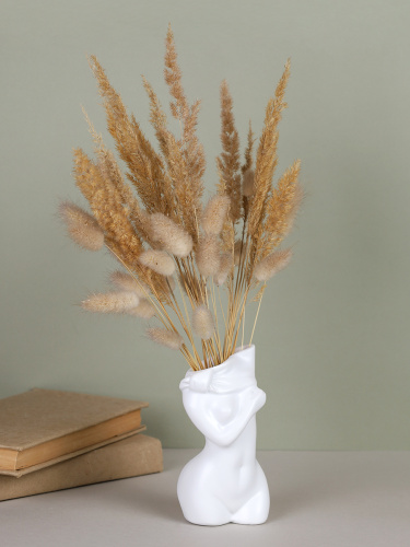 Статуэтка кашпо Бюст 14 см / DG-005 /уп 108/белая