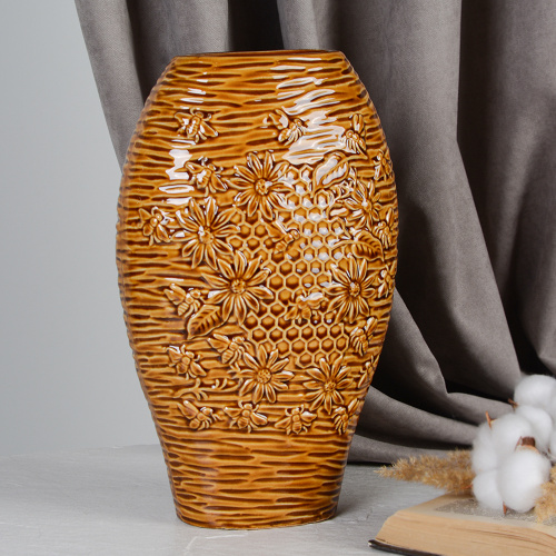 Ваза 32 см Медовая / FLJ-31 /уп 8/А без и/уп