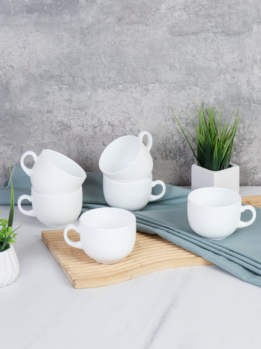 Кружка 6 штук 220 мл Чашка чайная / CB220 (white) /уп 16/