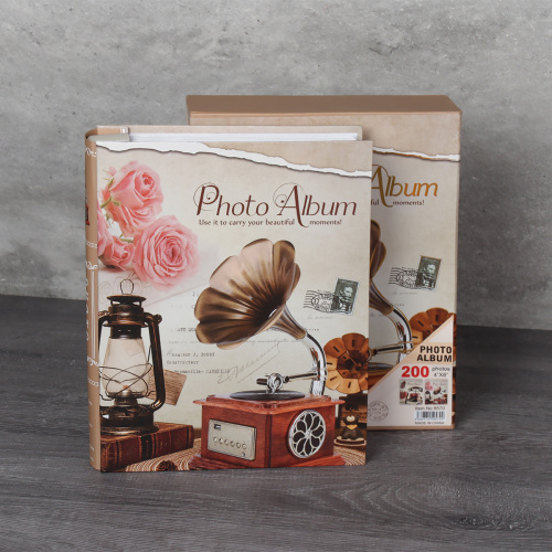 Фотоальбом 200 фото 10х15 Ретро / 9570 /уп 36/