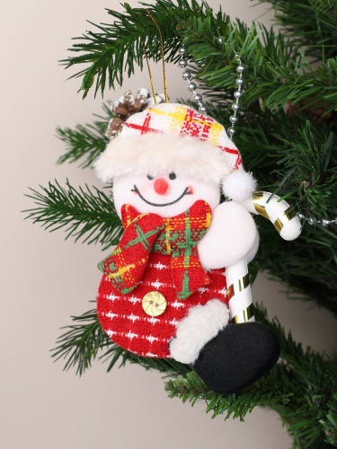 Елочное урашение Снеговик 14х9 см / Е126 /уп 10/500/