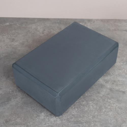 Блок для йоги и фитнеса спортивный 23*15*7.6 см / YJZ589/10 /уп 100/серый