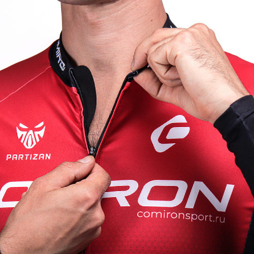 Веломайка/джерси с длинным рукавом красная спина и грудь / CM-003 Размер XXL /уп 1/легкая