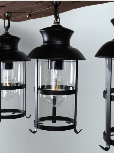 Люстра подвесная 3 лампы (25*100*68 см). В комплекте 3 лампы 5Вт LED, Е27 / Rg11B / уп 1/Лофт