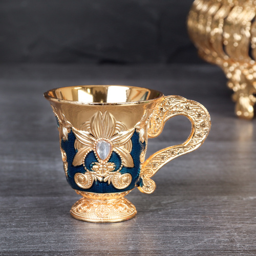 Коньячный набор /200/30 мл/ Золото Кобальт/ 244-6-Gold-Blue /уп 16/ Высокий поднос