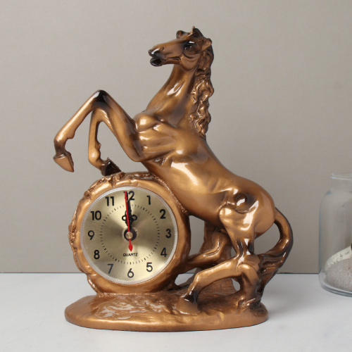 Часы статуэтка Лошадь 21 см / 2402 /уп 24/
