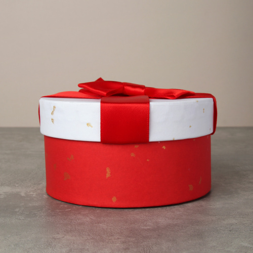 Коробка подарочная 10х10х6 см круглая / S139 /уп 12/216/