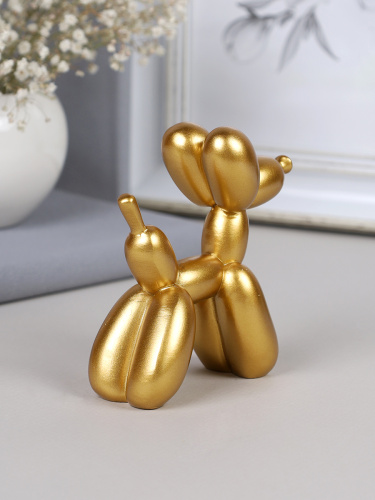 Статуэтка Собака 9х4х10 см шариковая / DG-001 /уп 18/золото