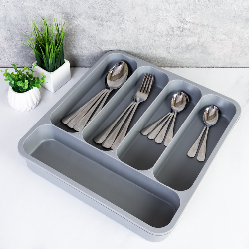 Лоток для столовых приборов раздвижной 52(32)*34 см/ АН-101 /уп 20/ 