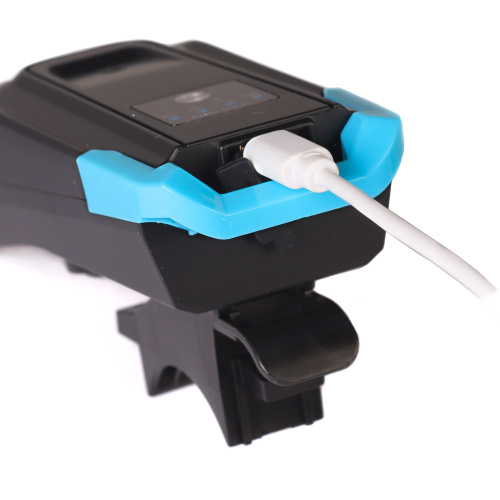 Фонарь передний  интеллектуальный COMIRON "SMART2" ABS; свет: 2xT6, 800lm; 2000 mAh, USB; ближний/дальний свет, сигнал 120Дб., 5 режим синий /уп 40/