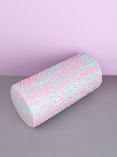 Ролик массажный спортивный Woohooo СELL 30x15/ розово-голубой /уп10