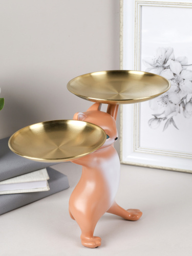 Статуэтка Кошка 25 см / XY603-3 /уп 8/коричневая