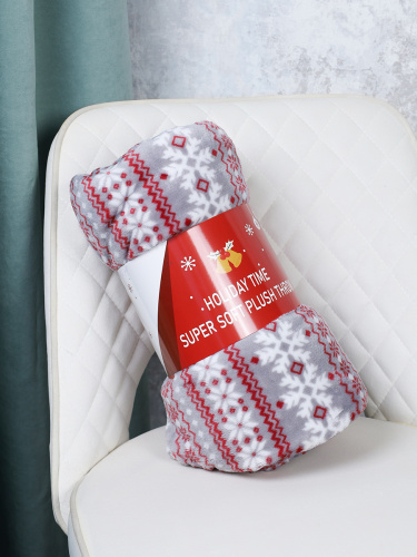 Плед флисовый 150х200 см Скандинавский стиль / GP611-17 /уп 1/745286 новогодний