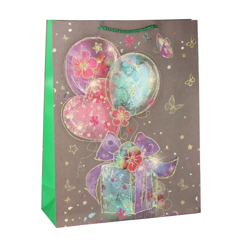 Пакет подарочный 31x40x12 Цветы / 24817L /уп 12/360/