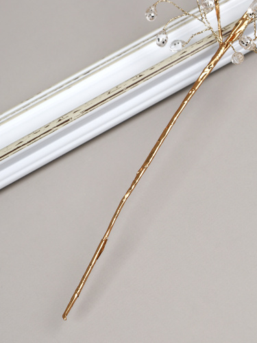 Ветка декоративная стеклярус 41 см / CW0427-15 /уп 720/ 41 камень