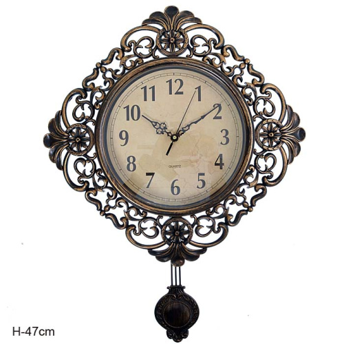 Часы настенные с маятником 47 см / 8426-2/3 /уп 12/ бронза