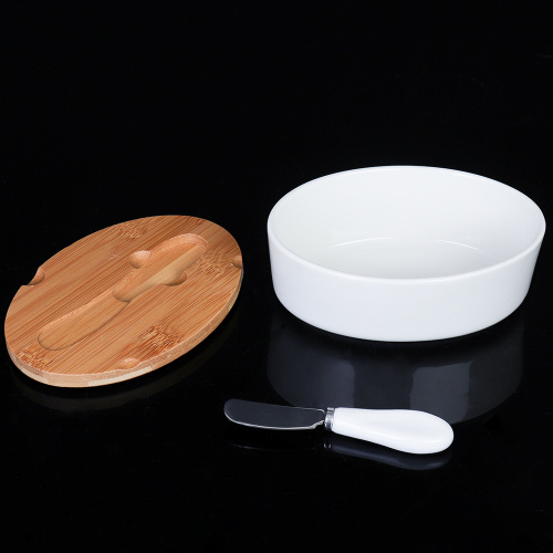 Масленка и нож 17х12 см АКЦИЯ / JA7528 /уп 24/ деревянная подставка для ножа