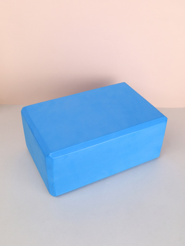 Блок для йоги и фитнеса спортивный 23*15*10 см / YJZ590/4/ уп 50/ синий