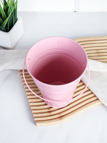 Ведерко для сервировки 12х13х6,5см / R-YW29841 /уп 144/ Розовое