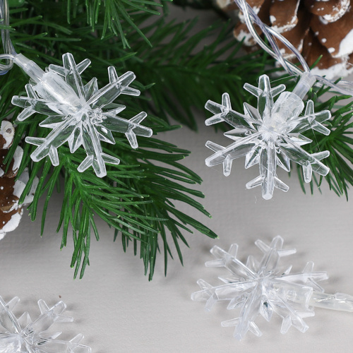 Гирлянда 4 м 20 LED Снежинки / GN2 /уп 100/холодный