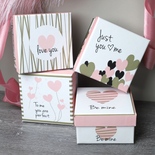 Коробка подарочная 9х9х5 см / S111-SY501 /уп 12/216/микс