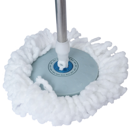 Ведро с отжимом и шваброй центрифуга пластик зелен /NHE-48/1с/ уп 25/ 2 насад