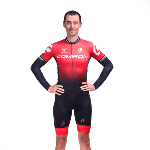 Веломайка/джерси с длинным рукавом красная спина и грудь / CM-003 Размер XXL /уп 1/легкая