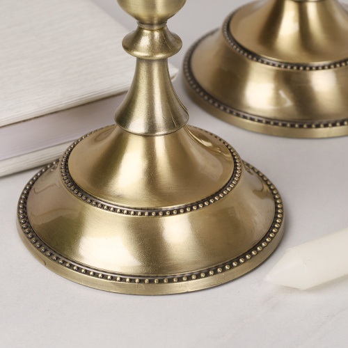 Подсвечник 2 штуки набор бронза 12 см / 101B /уп 30/