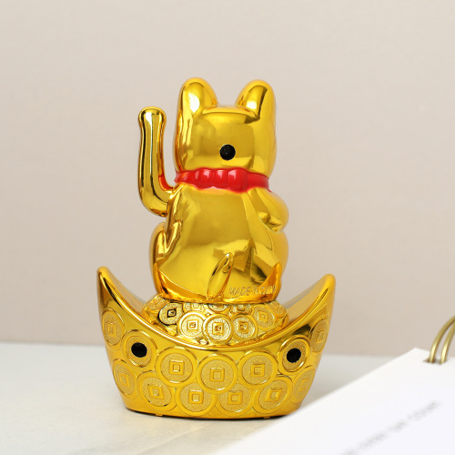Фен-шуй сувенир Денежный кот 10 см / 11001A /уп 240/Манэко-кот