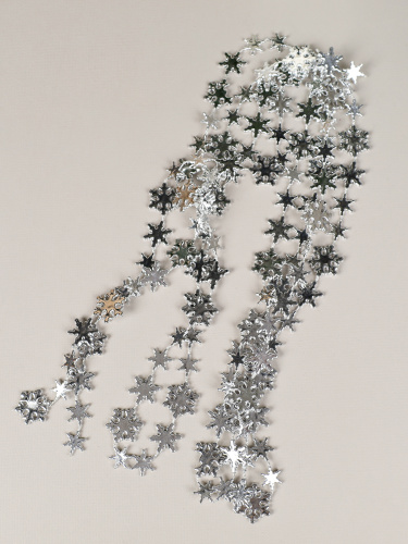 Новогодние бусы на елку Снежинки 2,7 м / DW-1369 /уп 12/360/