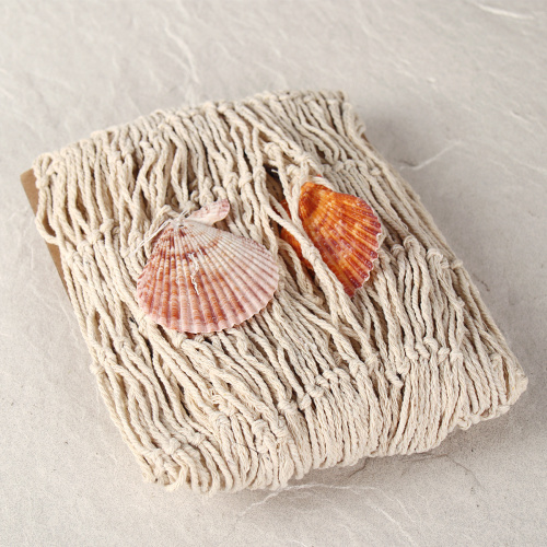 Сеть декоративная 1х2 м белая с ракушками / W726 /уп 100/