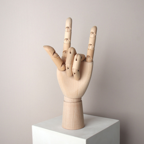 Сувенир рука деревянная левая 25 см / H-25 /уп 50/