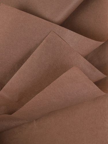 Бумага упаковочная тишью 50х66 см набор 10 листов / CQ103 /уп 200/шоколадная