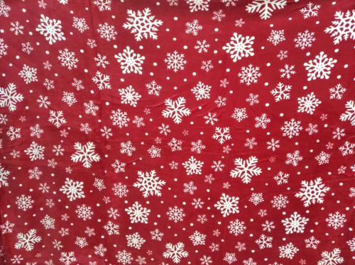 Плед флисовый 150х200 см Красный со снежинками / GP611-5 /уп 20/100/ 696143 новогодний