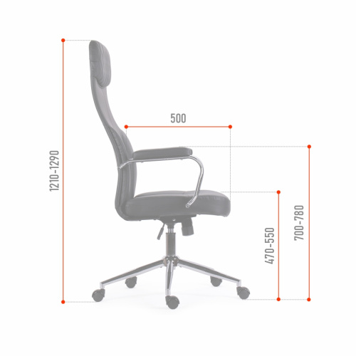 Кресло руководителя CH-10M BL Светло-серый №8 Велюр