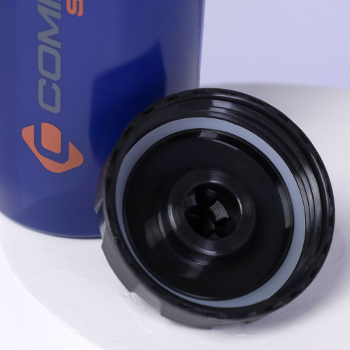 Бутылка велосипедная COMIRON RACE1 гоночная, силиконовый клапан +уплотнитель, пищевой PP, BPA-free, цвет Dark Blue 550ml/ уп100