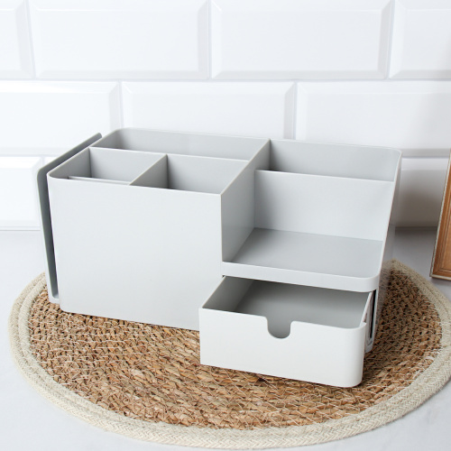 Органайзер под косметику украшения 28х15,6х12 см / GL-21 /уп 20/серый