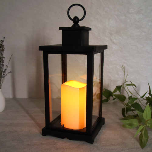 Светильник фонарь настольный 33 см черный / YR1101B /уп 24/ПРОМО АКЦИЯ