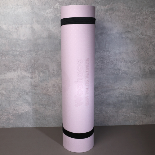 Коврик для йоги и фитнеса Woohooo Whisper / 183x61x0.6 / Purple-Pink / Мешок+ стяжка в комплекте / уп12