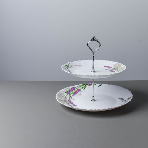 Ваза для фруктов 2-х ярусная /DPG-2/85105YF(18142) /уп 12/ Лаванда