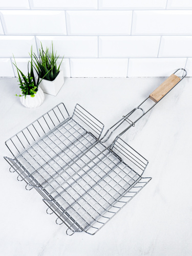 Решетка - гриль глубокая 30х23х57 см Хром / RGX-3023 /уп 24/ 0,54