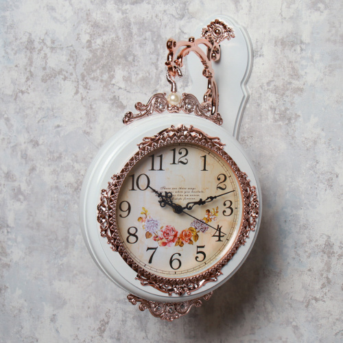 Часы настенные двухсторонние Вокзальные 19х35 см / 9887A /уп 6/