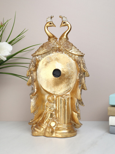 Часы статуэтка Павлин 29,5 см / QMH11255-20 /уп 12/